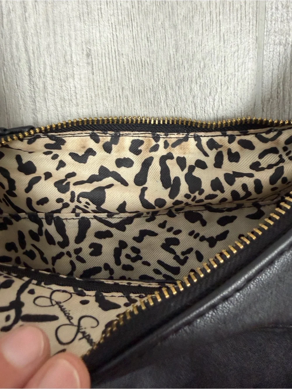 Jessica Simpson hobo-style bag pleated matelasse synthetic exterior chain linc